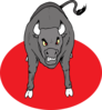 Angry Growling Bull Clip Art